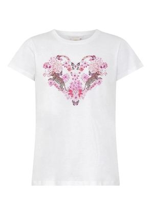Camilla floral-print T-shirt - White