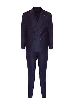 Tagliatore pinstriped button suit - Blue
