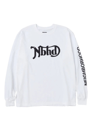 Neighborhood logo-print long-sleeve T-shirt - White