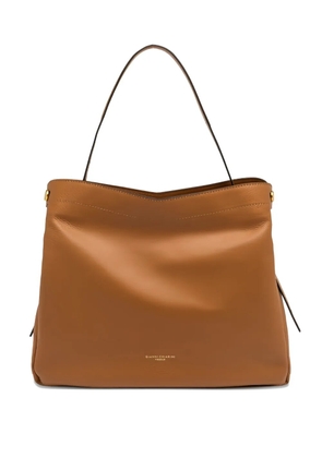 GIANNI CHIARINI Ottavia buttoned leather tote bag - Brown