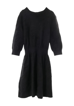 CHANEL Pre-Owned 1986-1988 Coco Mark button mini dress - Black