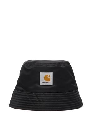 Carhartt WIP logo-label reversible bucket hat - Black