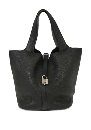 Hermès Pre-Owned 2017 GM Taurillon Clemence grained leather lock shoulder bag - Black