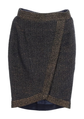 CHANEL Pre-Owned 1986-1988 button skirt - Blue