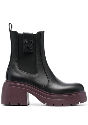 LIU JO Carrie leather ankle boots - Black