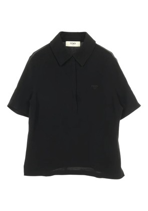 Fendi Pre-Owned 10s logo-detail short-sleeve polo shirt - Black