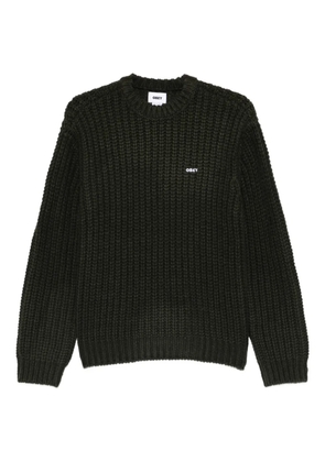 Obey knitted crew-neck sweater - Green