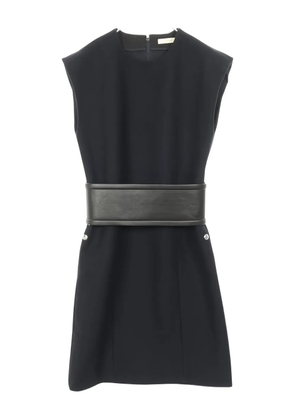 Celine Pre-Owned 2010s leather belt wool dress - Blue