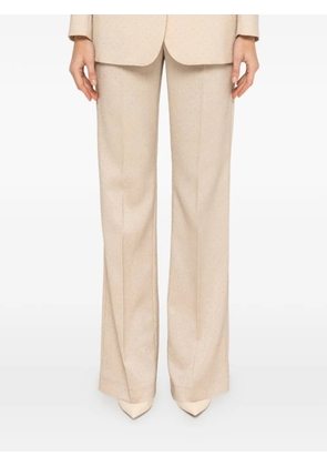 NISSA rhinestone-embellished trousers - Neutrals