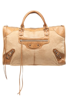 Balenciaga Pre-Owned 2005-2025 Pony Hair Motocross Classic Work handbag - Brown