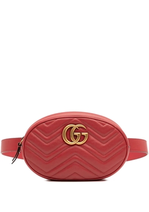 Gucci Pre-Owned 2016-2025 Small GG Marmont Matelasse Leather belt bag - Red