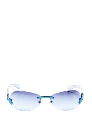 CHANEL Pre-Owned 2000s rimless CC Mark sunglasses - Blue