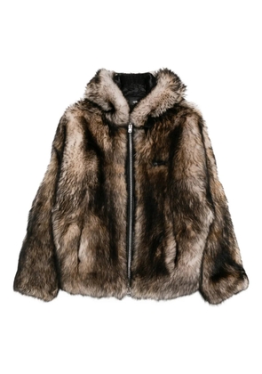 AMIRI zip-up shearling jacket - Brown