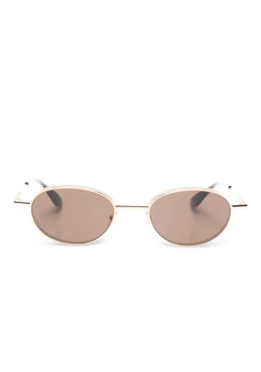 Alexander McQueen Eyewear oval-frame sunglasses - Gold