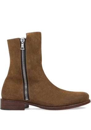 AMIRI side-zip suede boots - Brown