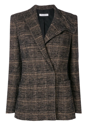 Philosophy Di Lorenzo Serafini asymmetric lapels check blazer - Brown