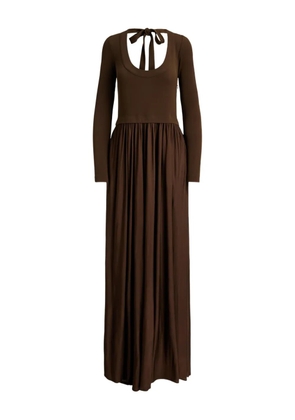 Polo Ralph Lauren panelled maxi dress - Brown