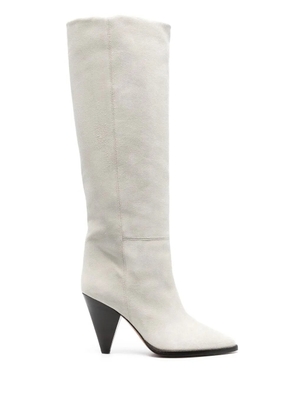 ISABEL MARANT 90mm Ririo suede boots - White