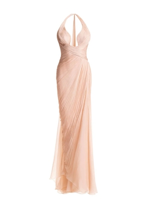 Maria Lucia Hohan Milagros halterneck draped maxi dress - Neutrals