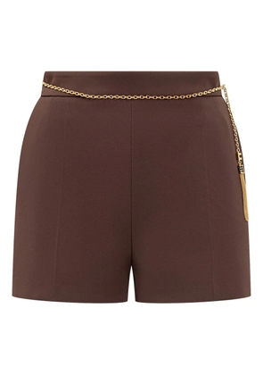 Elisabetta Franchi chain pocket shorts - Brown