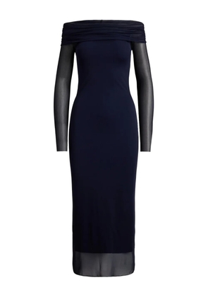 Ralph Lauren Collection Audria off-the-shoulder layered midi dress - Blue