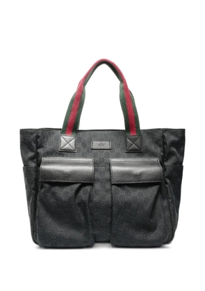 Gucci Pre-Owned 2000-2015 Sherry canvas tote bag - Black