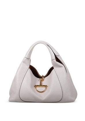 Gucci maxi Softbit horsebit shoulder bag - Grey