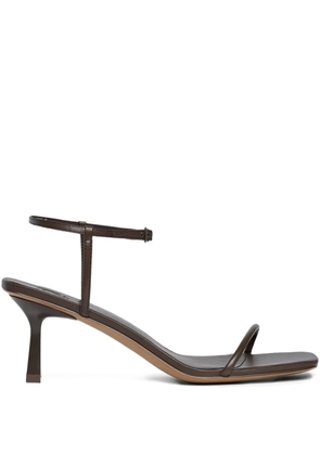 12 STOREEZ 60mm ankle-strap leather sandals - Brown