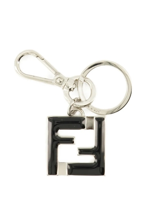 FENDI squared-logo lettering keyring - Silver