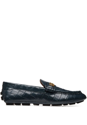Bally crocodile-embossed loafers - Blue
