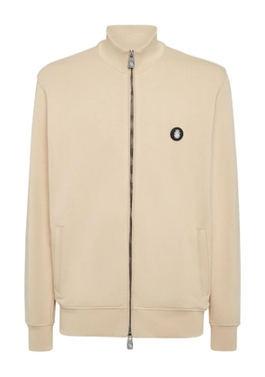 Billionaire zip-fastening logo-patch tracksuit jacket - Neutrals