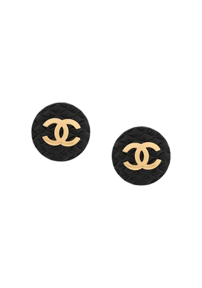 CHANEL Pre-Owned 1986 quilted clip-on earrings - Gold