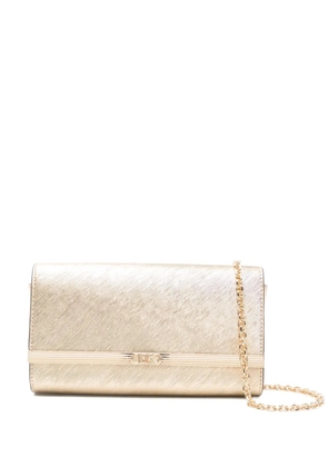 Michael Michael Kors large chain-strap clutch bag - Gold