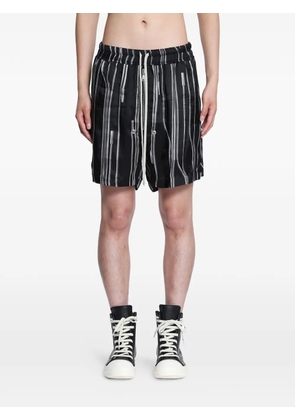 Rick Owens striped bela shorts - Black
