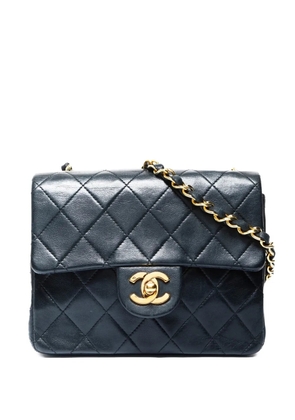CHANEL Pre-Owned 1989-1991 mini Square Classic Flap cross body bag - Black