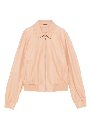 Desa 1972 zipped leather jacket - Neutrals