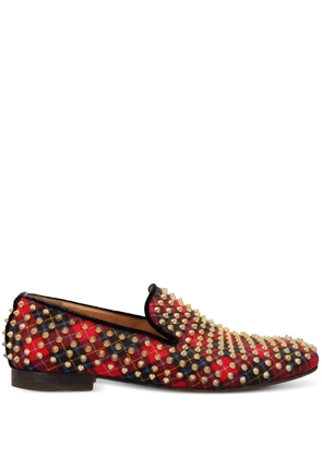 Christian Louboutin Pre-Owned spikes-embellishment loafers - Red