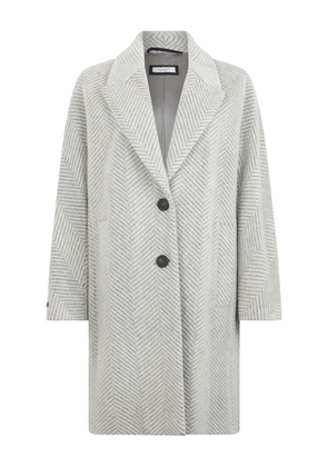 Peserico herringbone-pattern coat - Grey