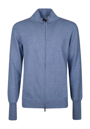 Ballantyne zip cashmere cardigan - Blue
