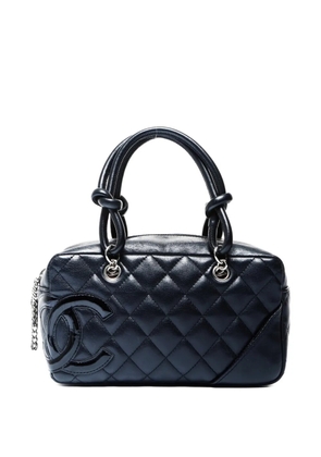CHANEL Pre-Owned 2005-2006 small Cambon quilted Boston bag - Black