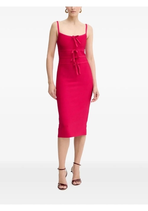 Hervé Léger Alicia bow midi dress - Pink