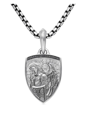 David Yurman sterling silver St. Michael diamond amulet (26mm)