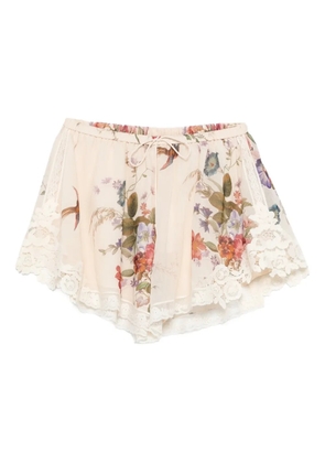 ZIMMERMANN Patience floral lace shorts - Neutrals