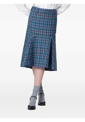 Namacheko check midi skirt - Blue