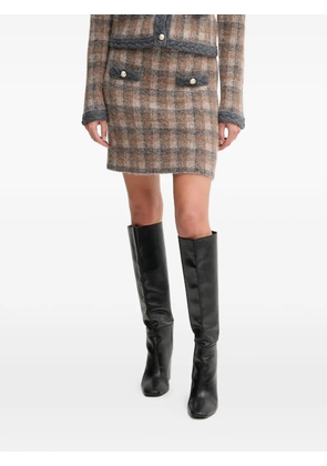 Joop! Kanda check-pattern mini skirt - Brown