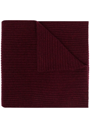 N.Peal ribbed cashmere scarf - Red