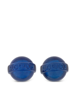 Fiorucci mini Lollipop logo earrings - Blue