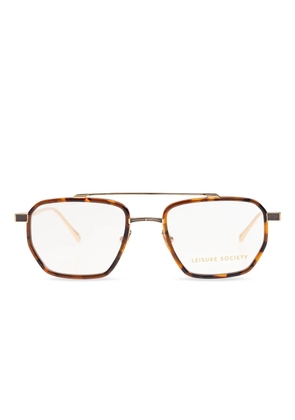 Leisure Society Prism tortoise glasses - Brown