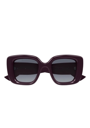 Gucci Eyewear butterfly-frame logo-detail sunglasses - Purple
