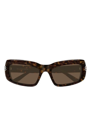 Balenciaga Eyewear BB havana rectangle sunglasses - Brown